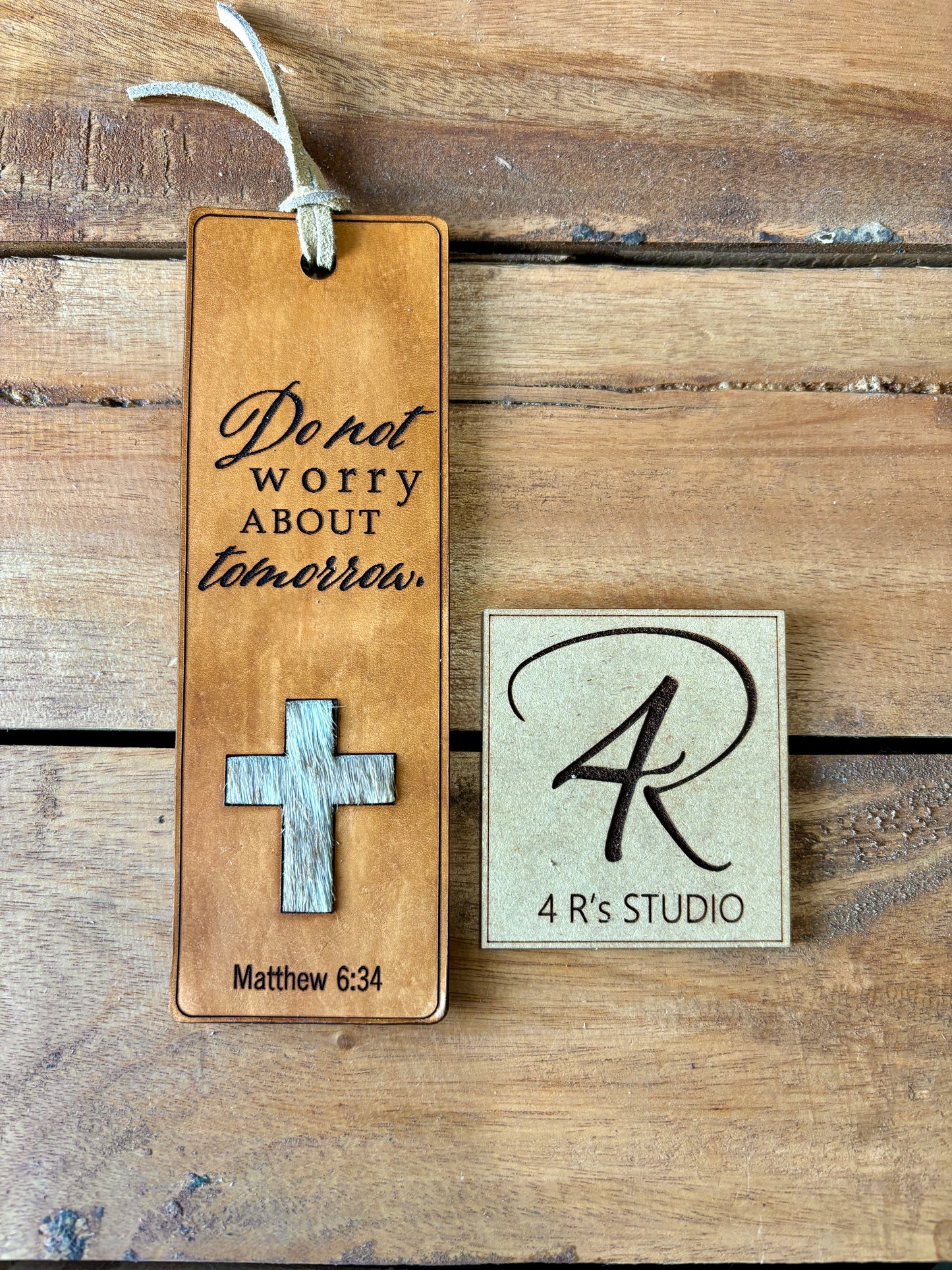 Leather Bookmarks - Don't Worry About Tomorrow