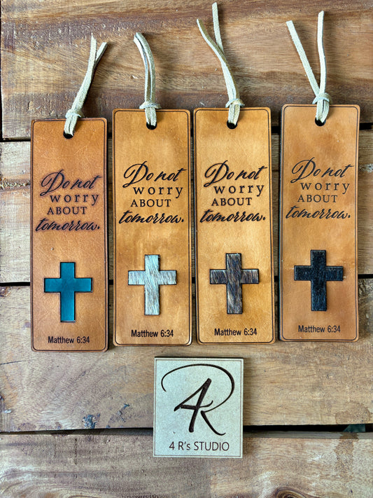 Leather Bookmarks - Don't Worry About Tomorrow