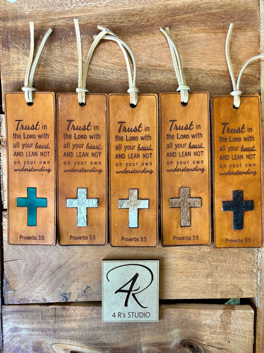 Leather Bookmarks - Trust in the Lord