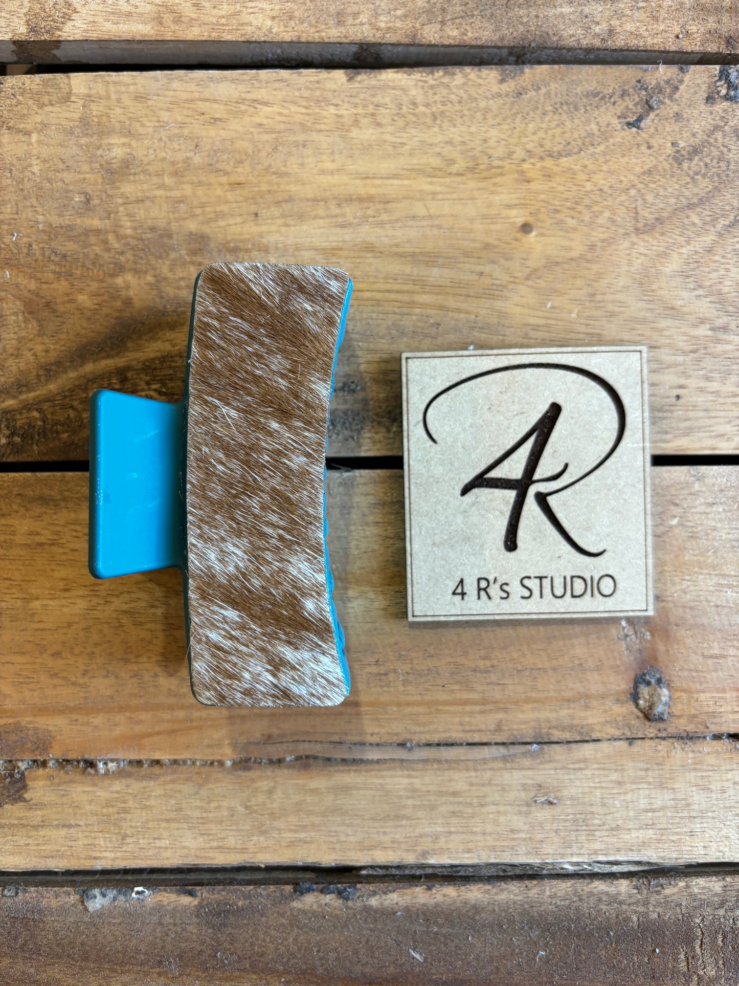 Large Hair Clips - Cowhide