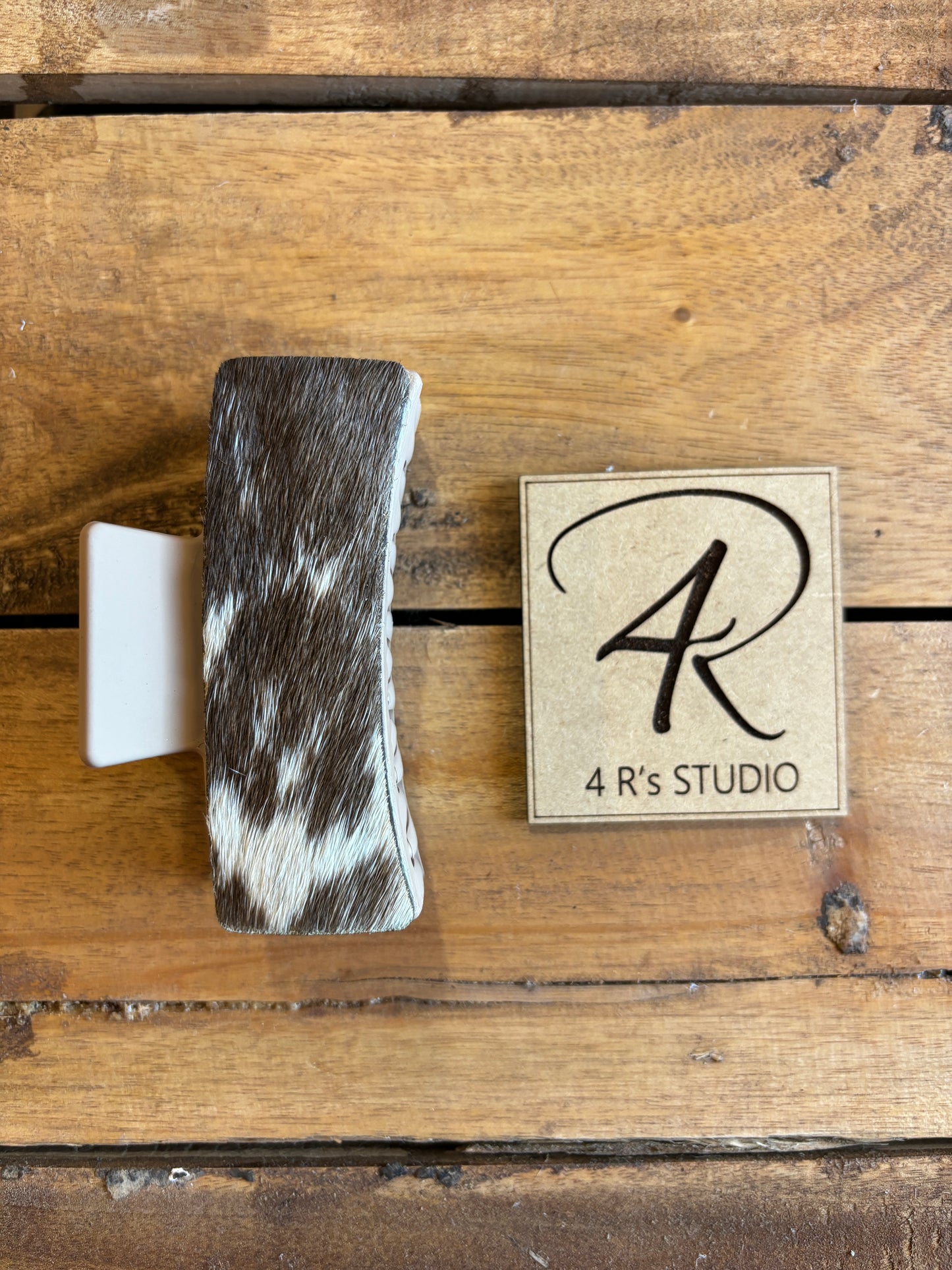 Large Hair Clips - Cowhide
