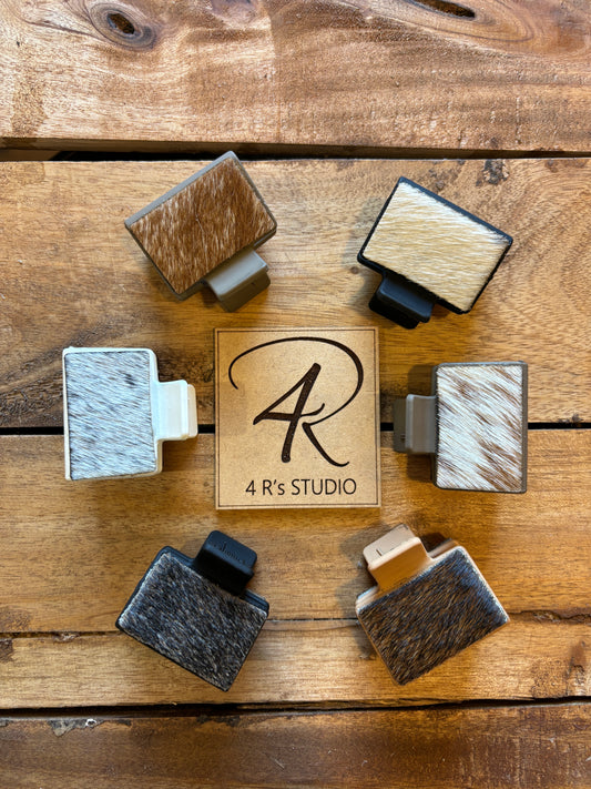 Small Hair Clips - Cowhide