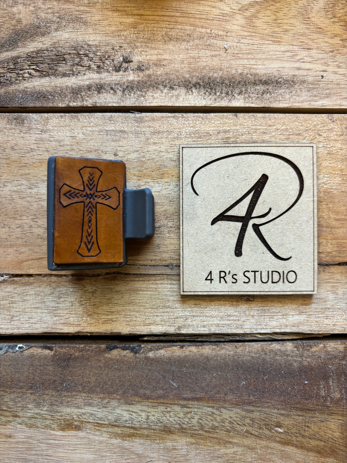 Small Hair Clips - Leather