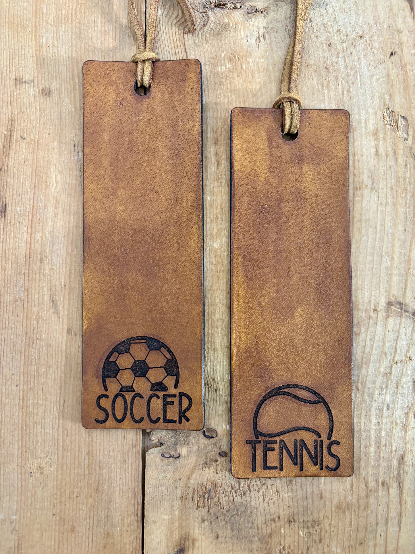 Leather Bookmarks - Sports