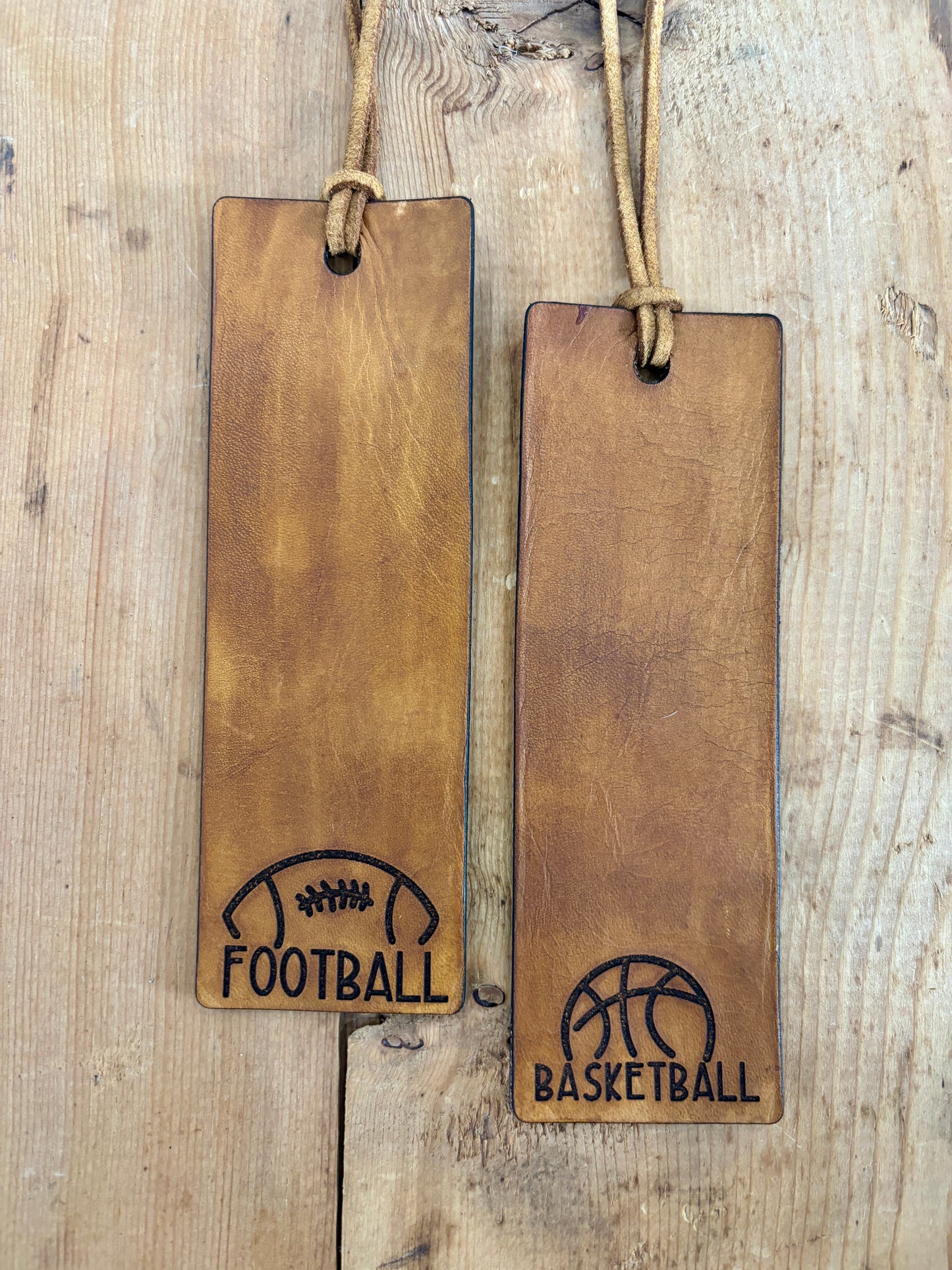 Leather Bookmarks - Sports