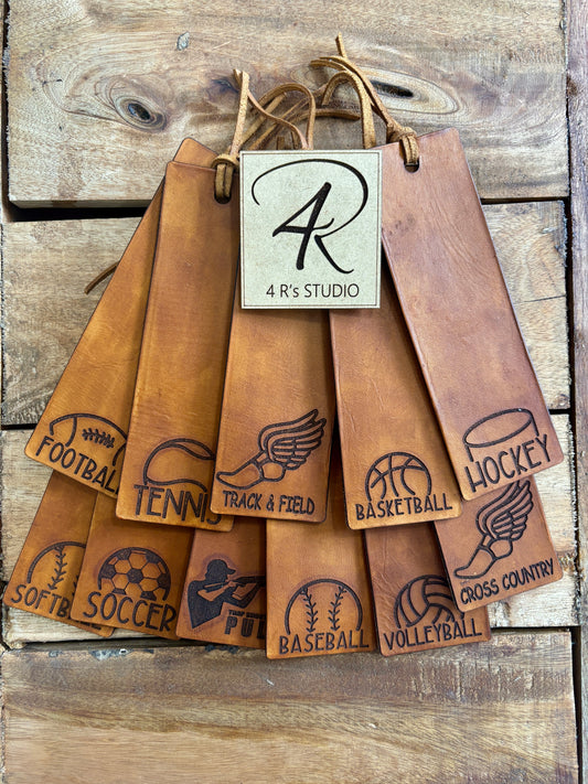 Leather Bookmarks - Sports