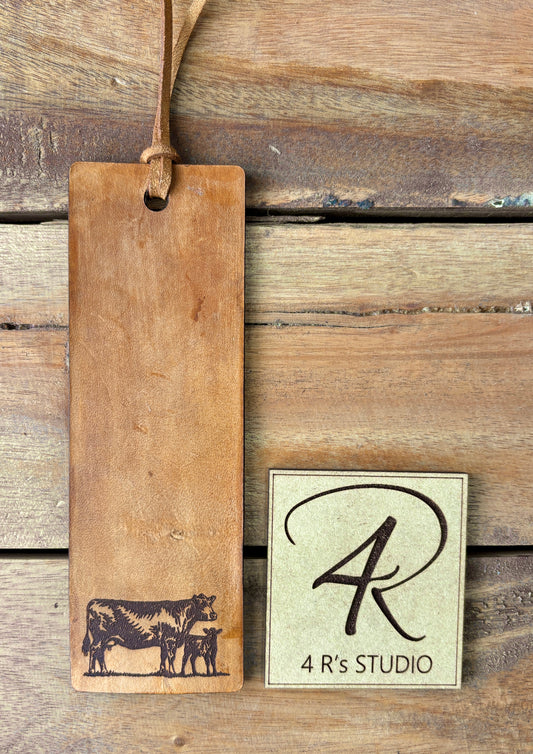 Leather Bookmarks - Cattle