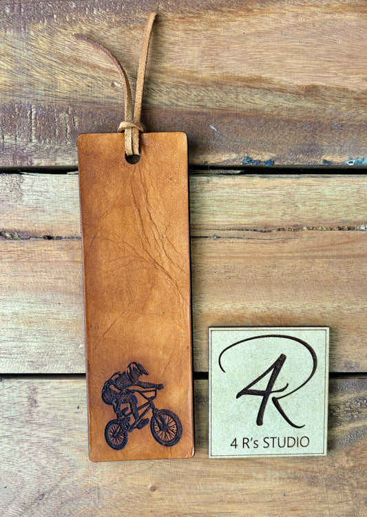 Leather Bookmarks - Bikes