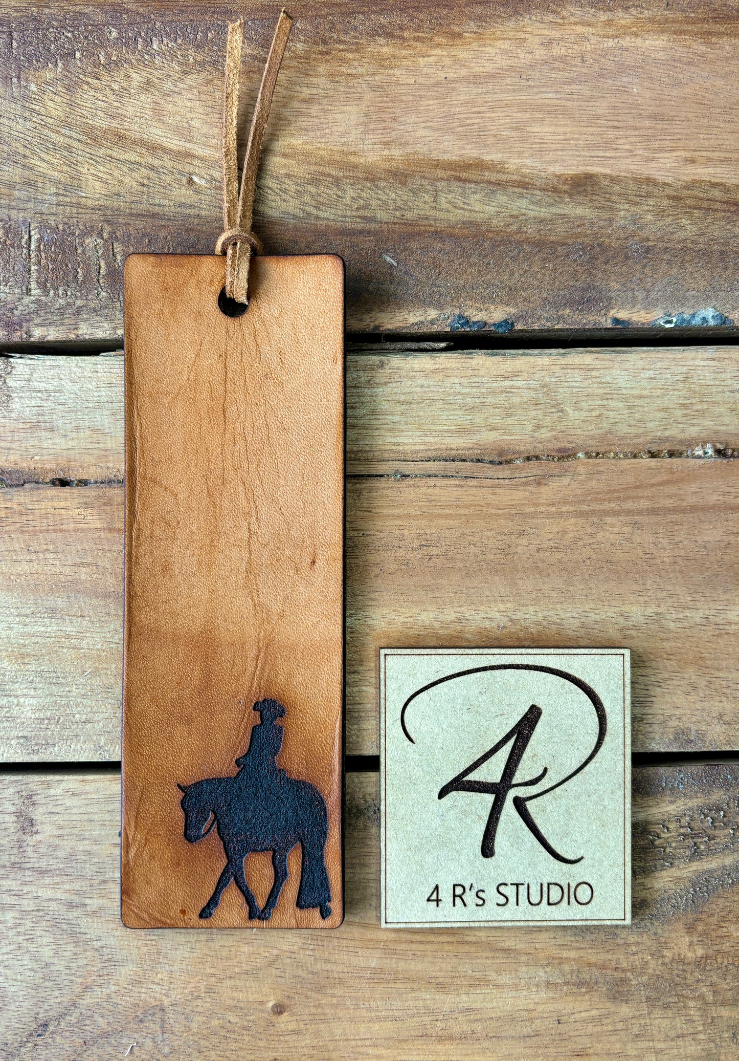 Leather Bookmarks - Horses