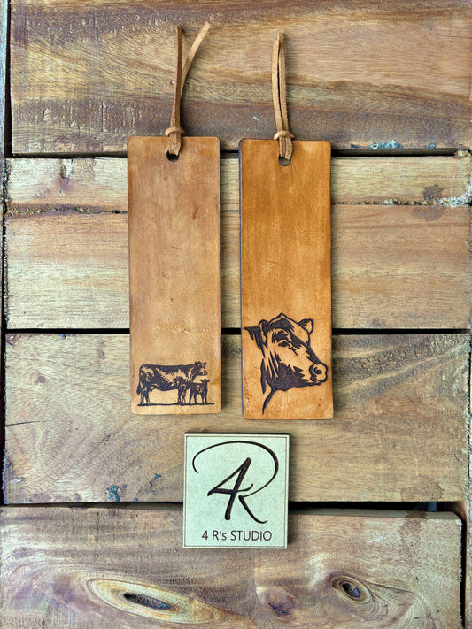 Leather Bookmarks - Cattle