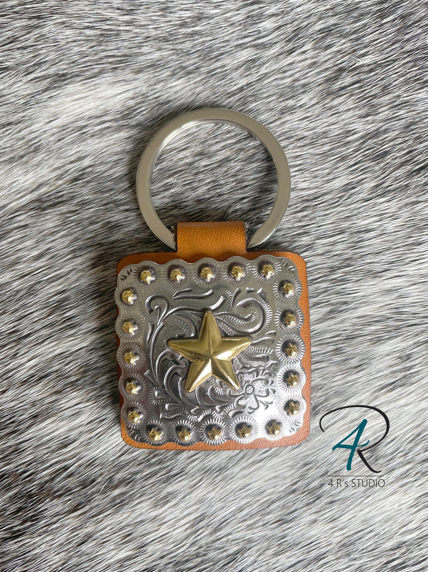 Western Silver and Rose Gold Keychains