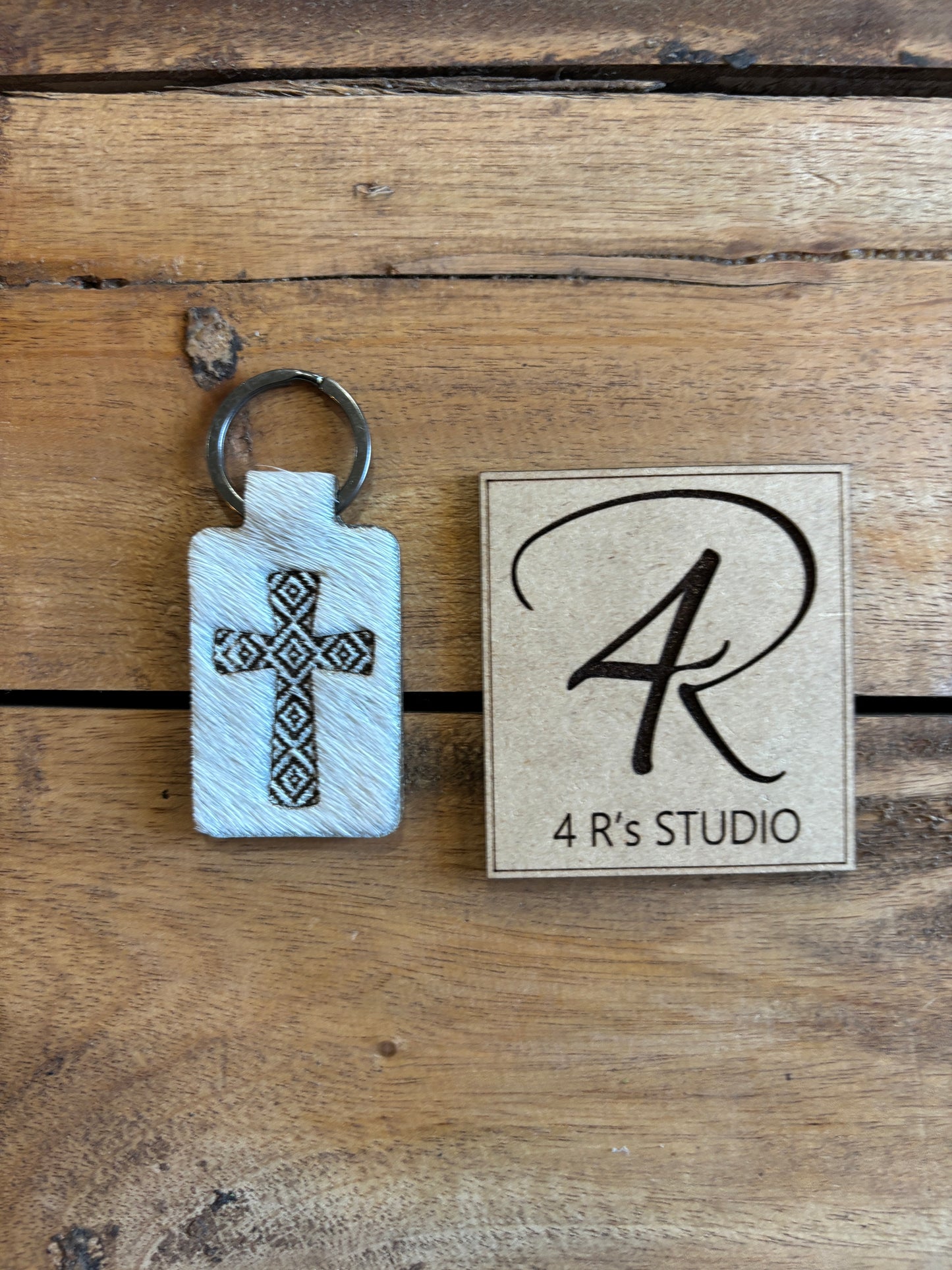 Leather cross Keychains