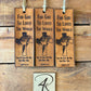 Leather Bookmarks - For God So Loved The World