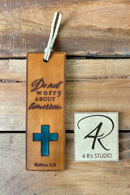 Leather Bookmarks - Don't Worry About Tomorrow