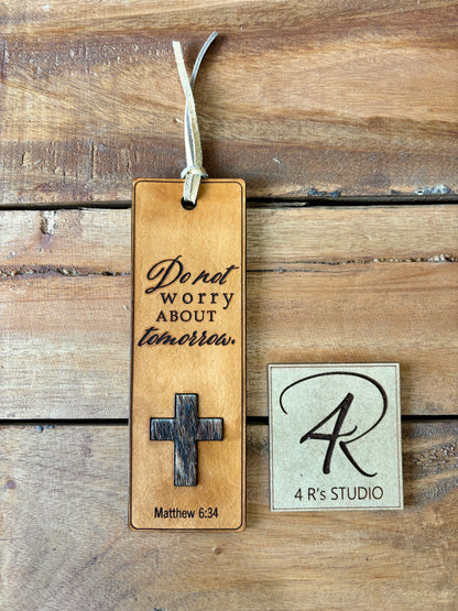Leather Bookmarks - Don't Worry About Tomorrow