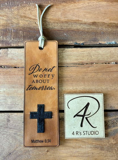Leather Bookmarks - Don't Worry About Tomorrow