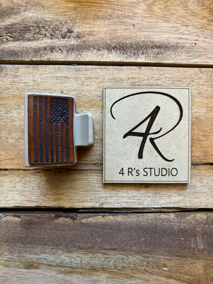 Small Hair Clips - Leather