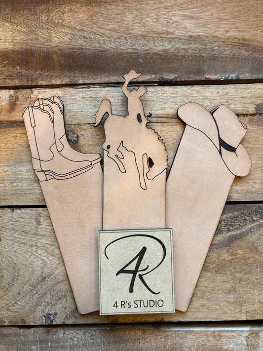 Leather Bookmarks - Western Inspired