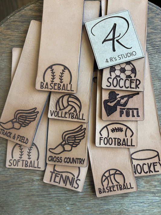 Leather Bookmarks - Sports