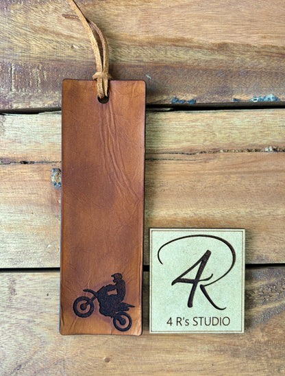 Leather Bookmarks - Bikes