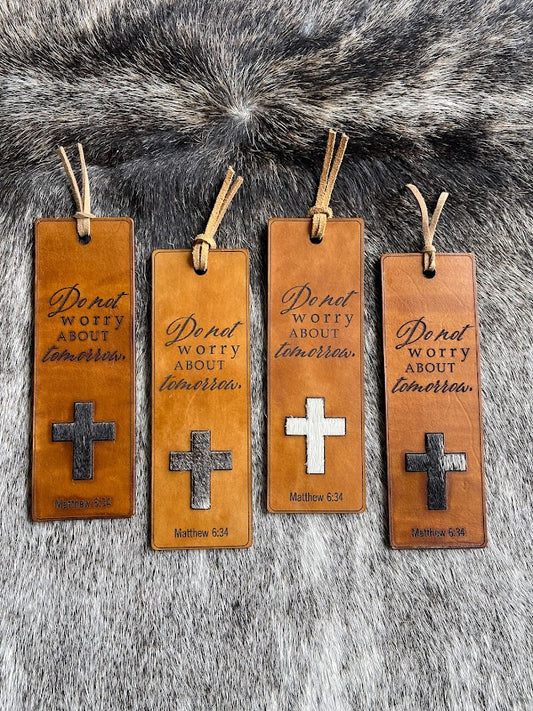 Leather Bookmarks - Don't Worry About Tomorrow