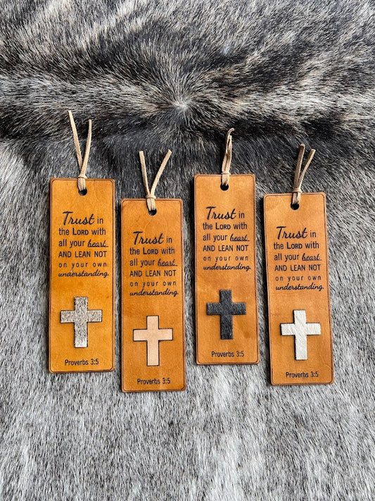 Leather Bookmarks - Trust in the Lord