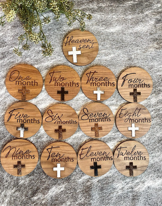 Monthly Milestones - Cowhide Crosses