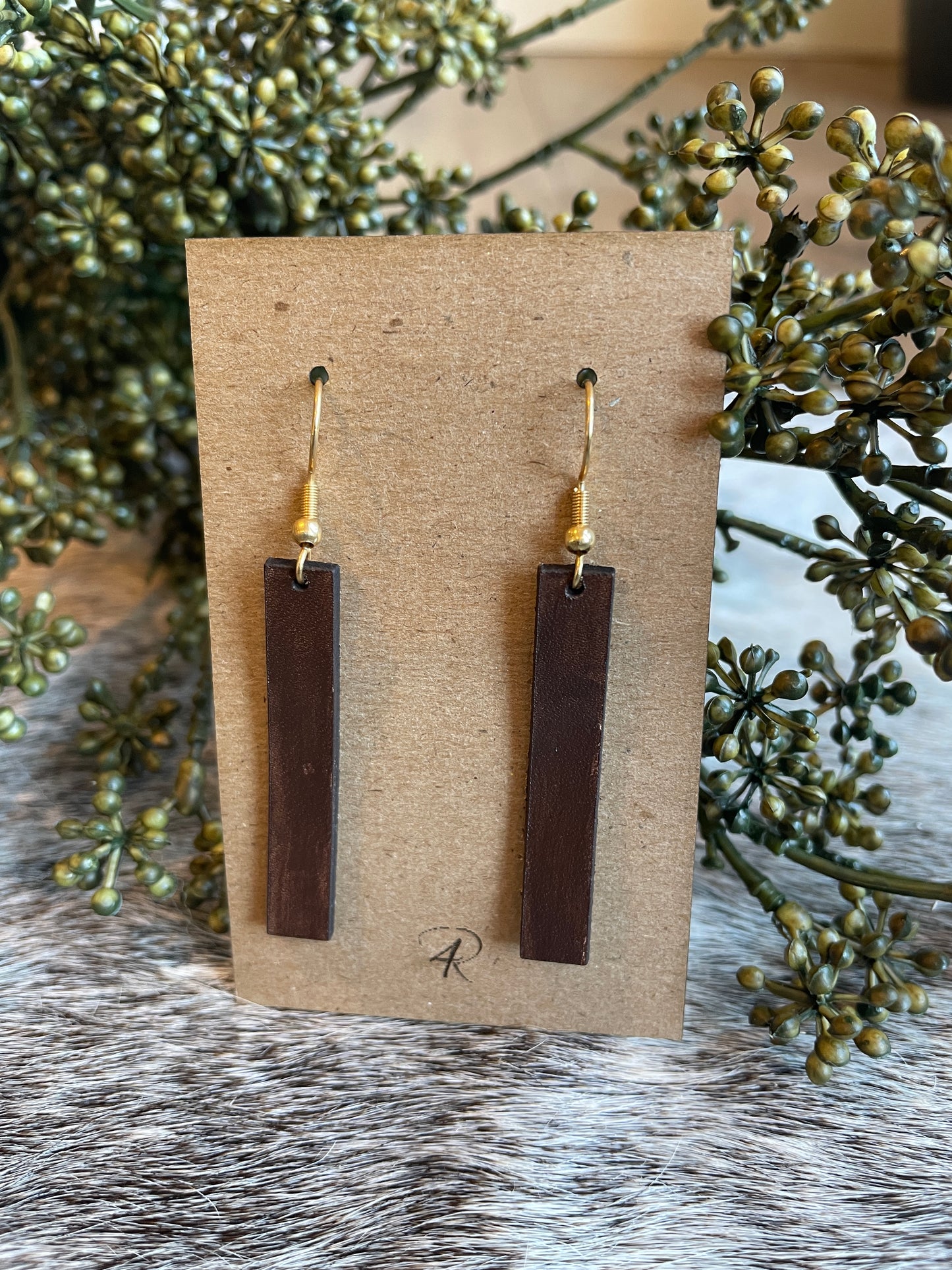 Earrings - Straight Leather