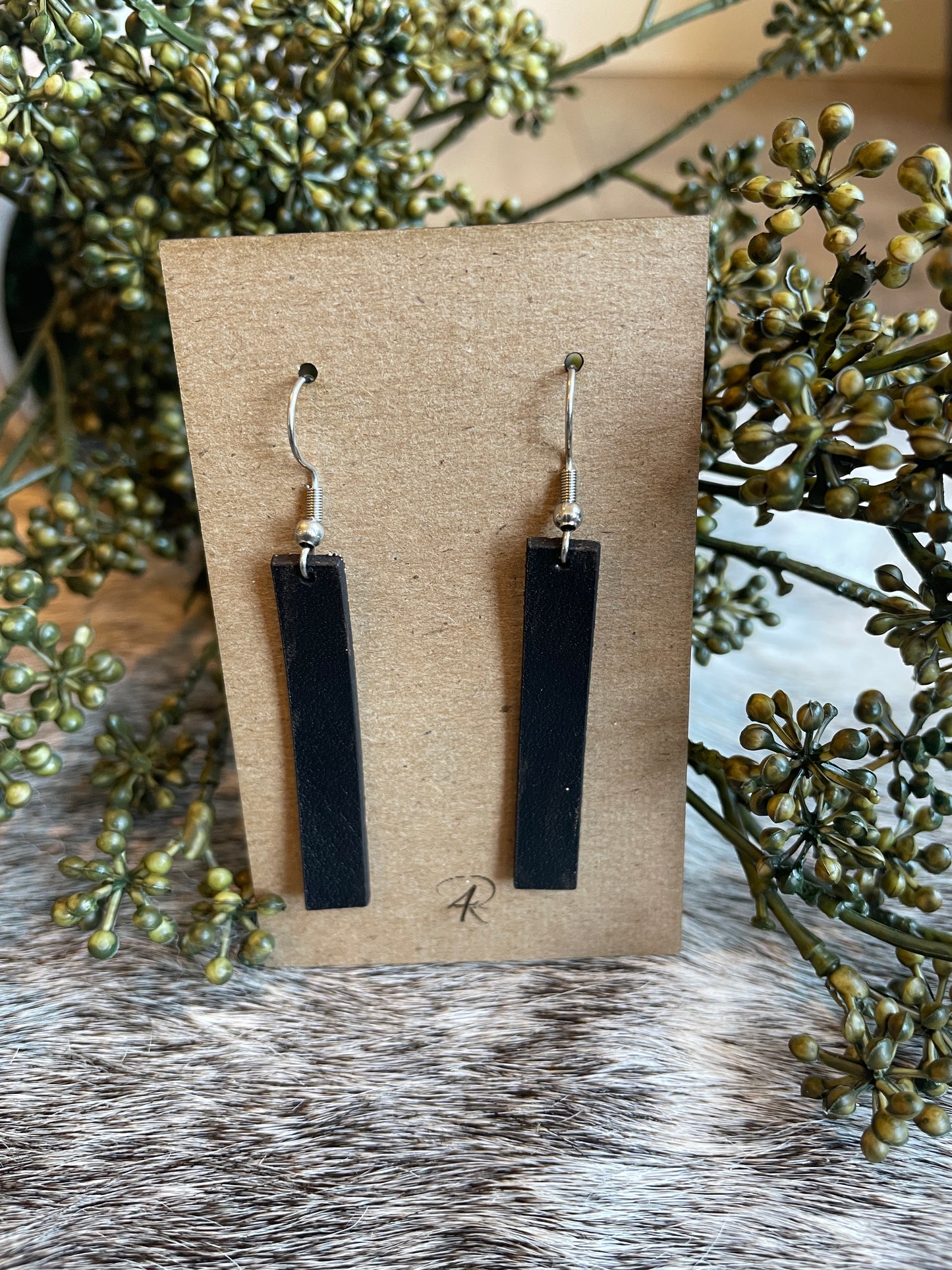 Earrings - Straight Leather