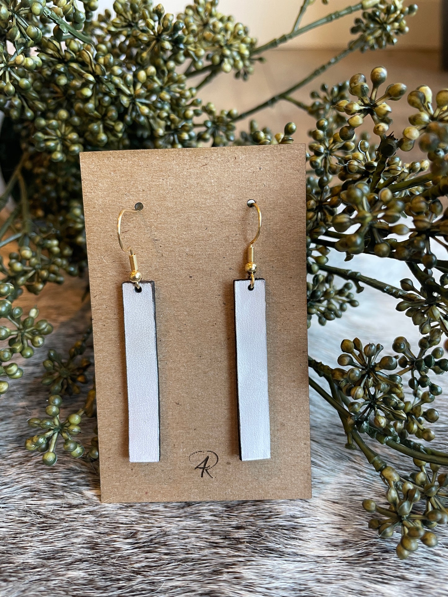 Earrings - Straight Leather