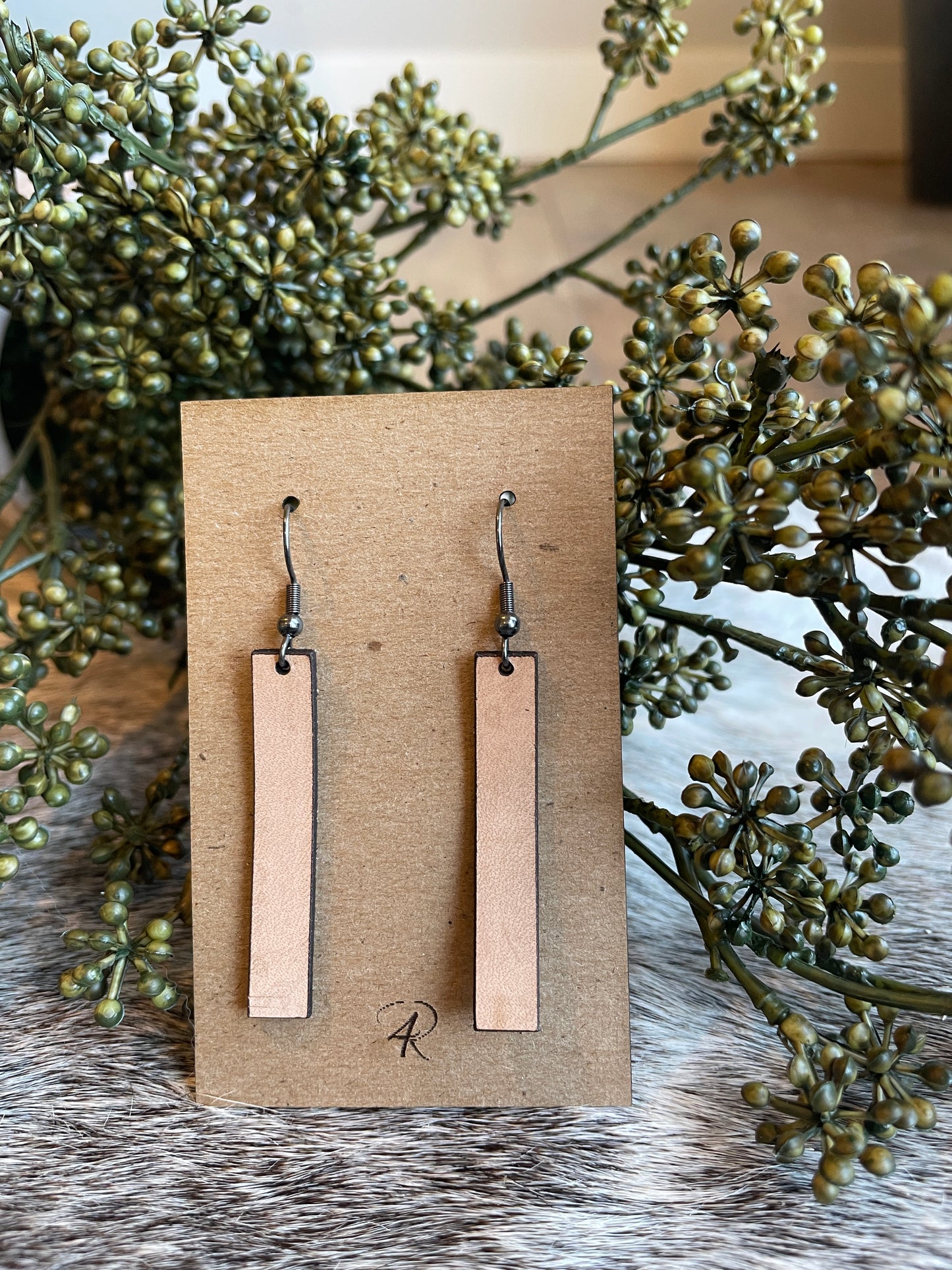 Earrings - Straight Leather