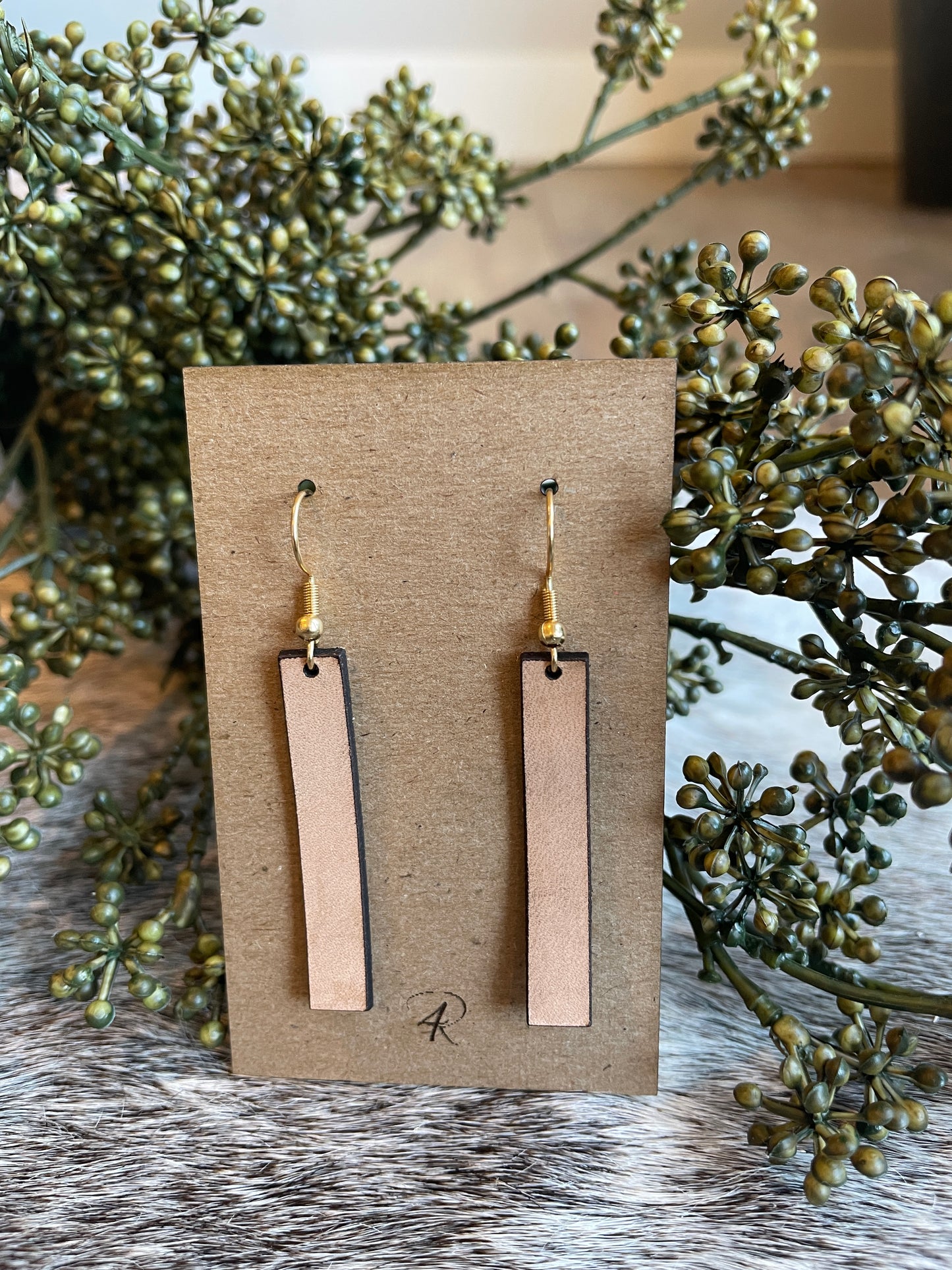 Earrings - Straight Leather