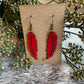 Earrings - Painted Feathered Earrings