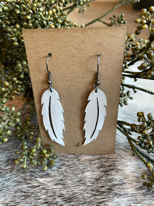 Earrings - Painted Feathered Earrings