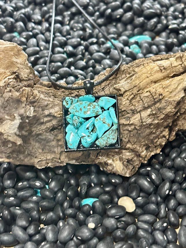 4R's Faux Turquoise Necklace