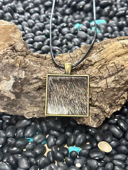 4R's Cowhide Necklace - Bronze