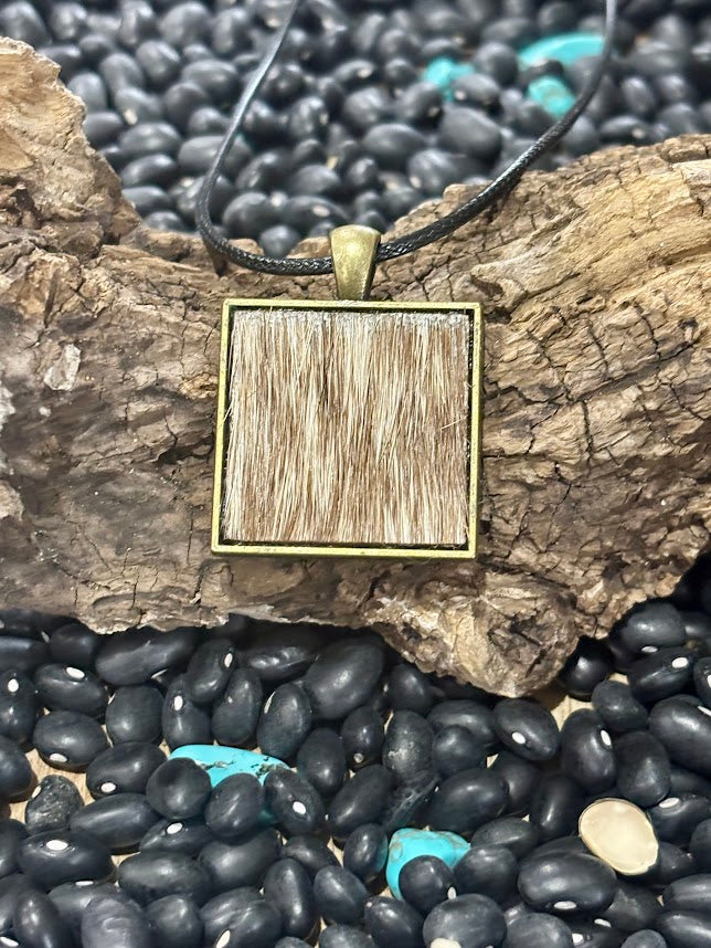 4R's Cowhide Necklace - Bronze