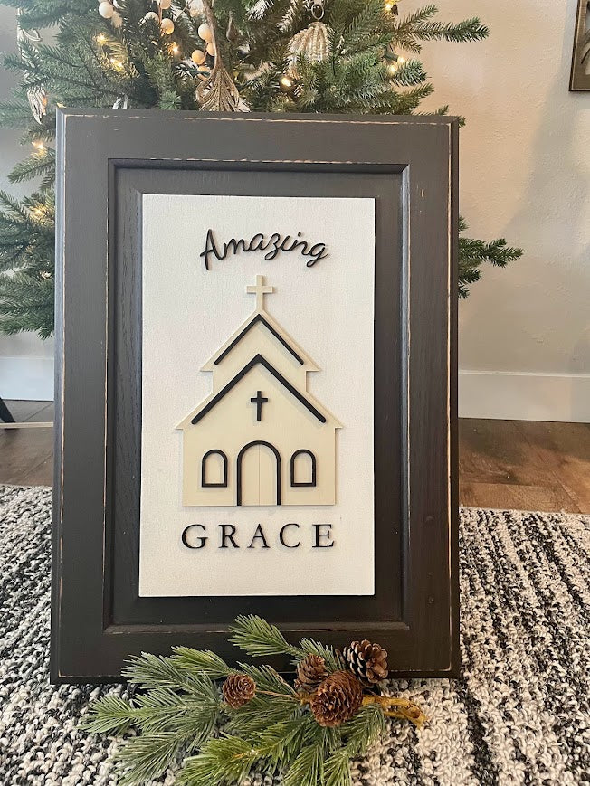 Wood Sign -Amazing Grace