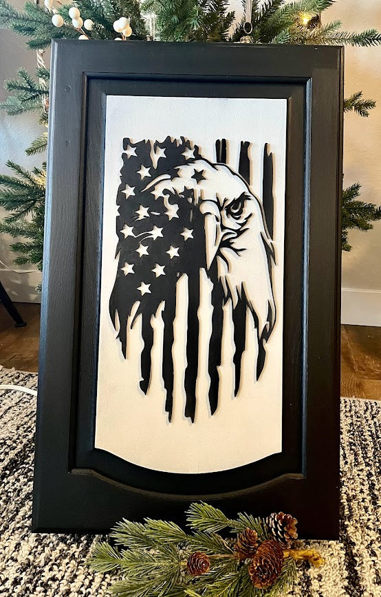 Wood Sign - American Eagle