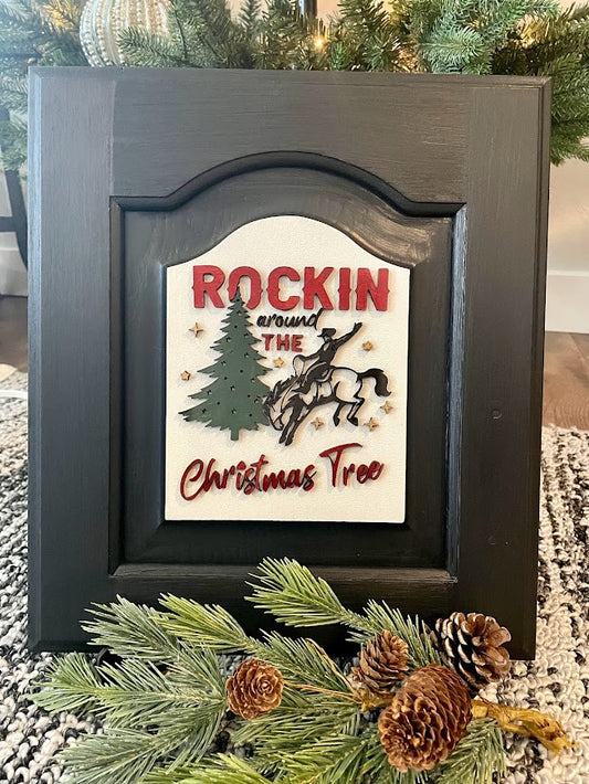 Wood Sign - Rockin Around The Christmas Tree