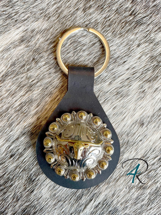 Leather Concho Keychains