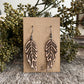 Earrings - Natural Feathered Leather Earrings