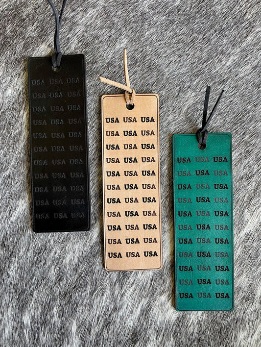 Leather Bookmarks - USA