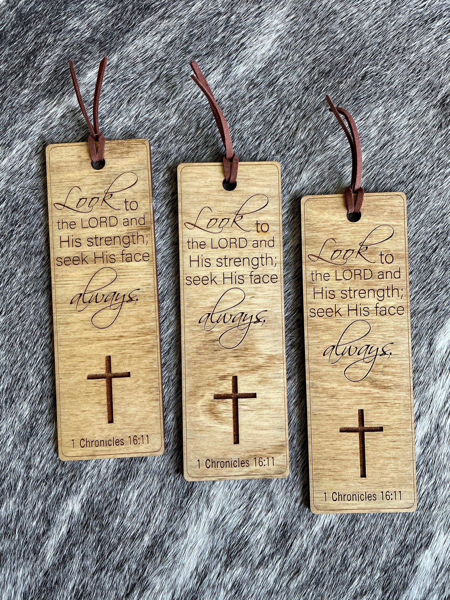 Wood Bookmarks - Look to the Lord