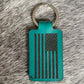 Leather Flag Keychains