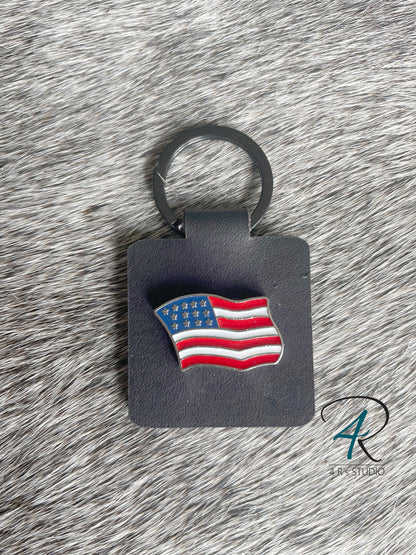 American Flag Keychains