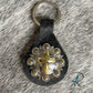 Black Cowhide with Silver/Gold Concho Keychains