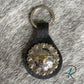 Black Cowhide with Silver/Gold Concho Keychains