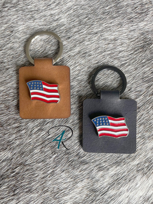 American Flag Keychains