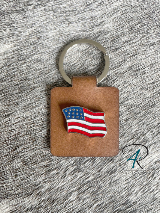 American Flag Keychains